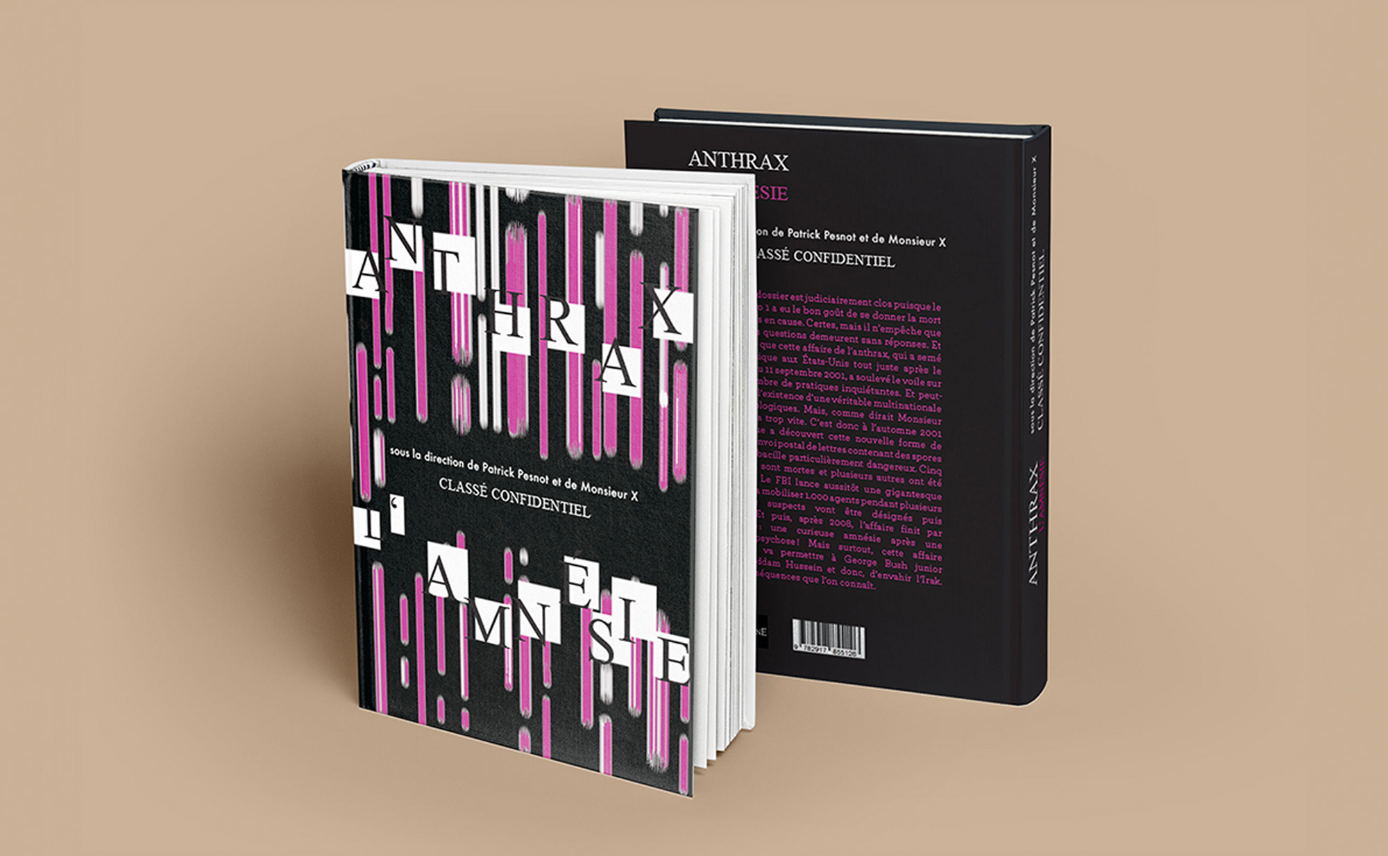 Hardcover Book MockUp rose, Classé Confidentiel, collection Agone par Florent Andarelli